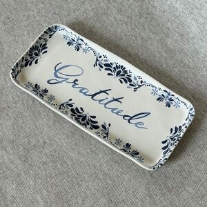 Juliska Iberian Journey Gratitude Ceramic Tray: BRAND NEW